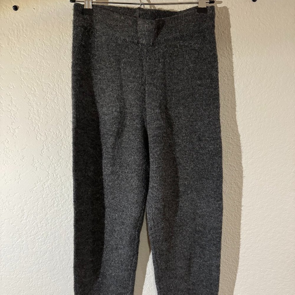 Mango Wool Blend Grey Fitted Pant - Size Small